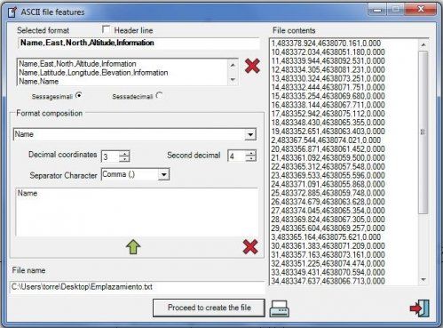 crear archivo ascii