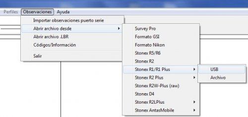 leer archivo stonex data manager