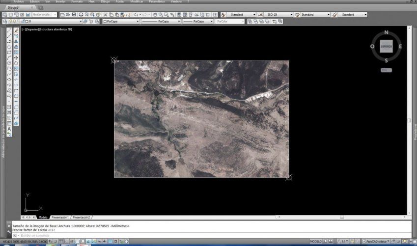 insertar, ortofoto, autocad, georeferenciada, solución, topografía