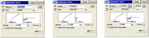 alineación taludes