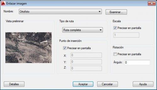 enlazar imagen autocad