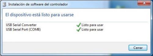 instalación software controlador